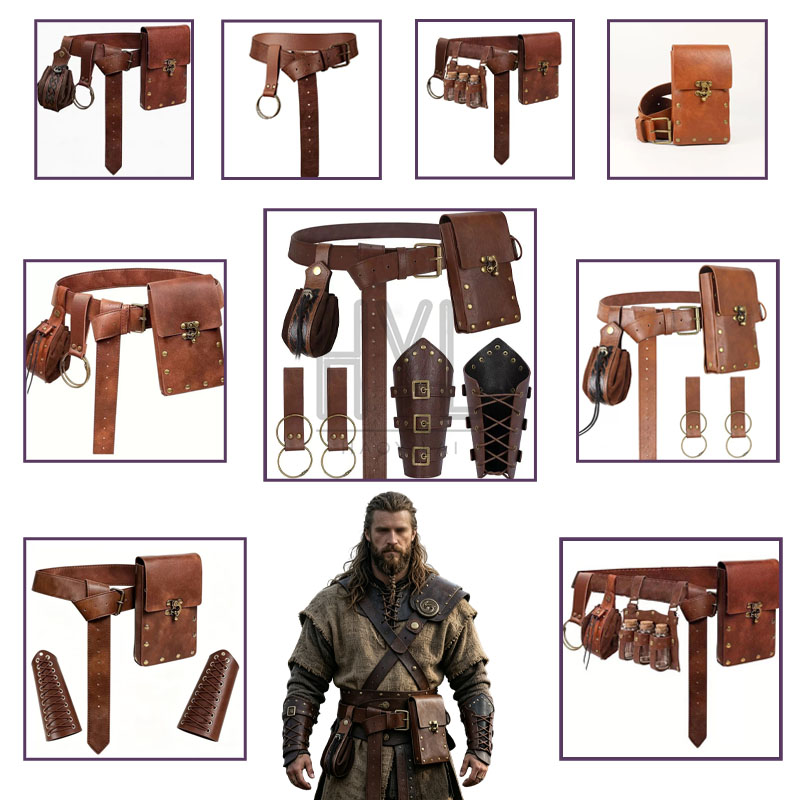 Cosplay Prop - Conjunto de acessórios medievais vikings, adereços