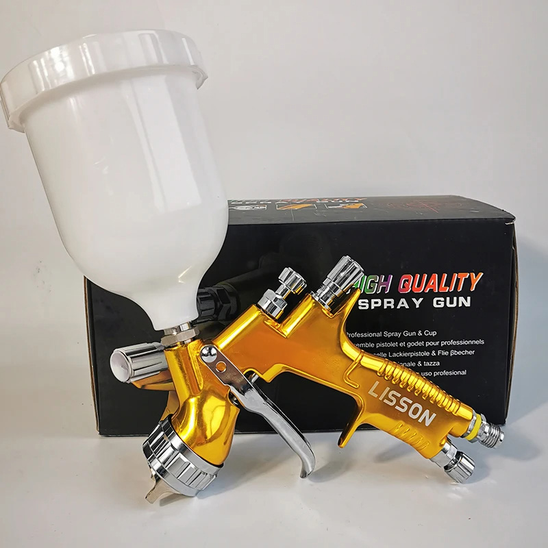 Metallic Spray Paint - Pistola de pintura dourada profissional, 1.3/1.8mm,