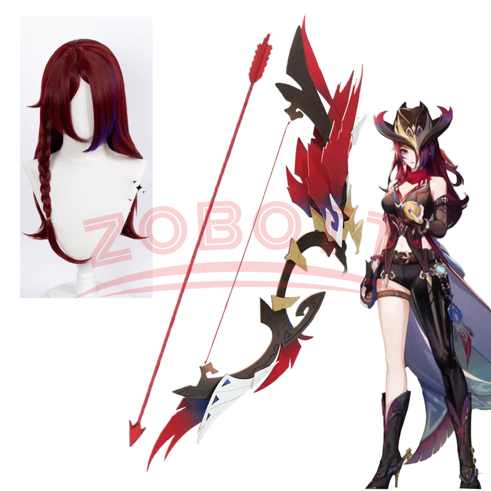 110cm genshin impacto chasca c - Cosplay Prop Bow avaliação e preço