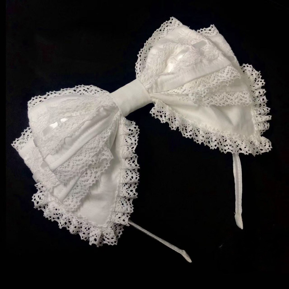 Tiara de Renda Y2K Lolita com  - Cosplay Prop Bow avaliação e preço