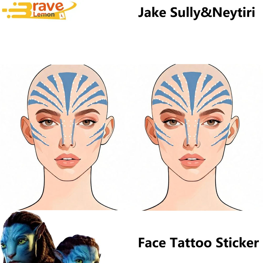 Adesivo de Tatuagem Facial de  - Cosplay Fire Prop avaliação e preço
